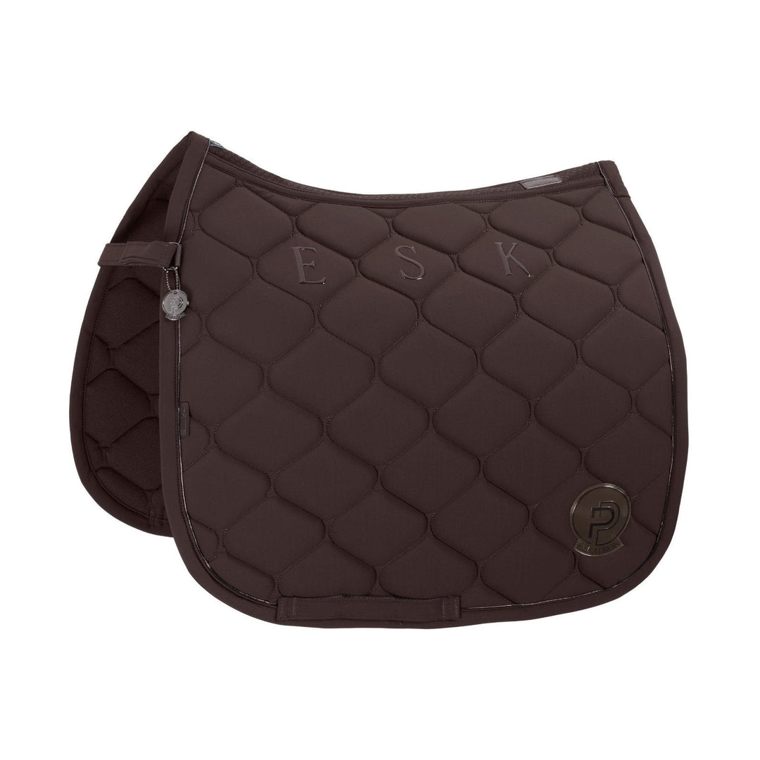 Eskadron Dressurschabracke SOFTSHELL EMBLEM PLATINUM 24, Teak Brown - IQ Horse