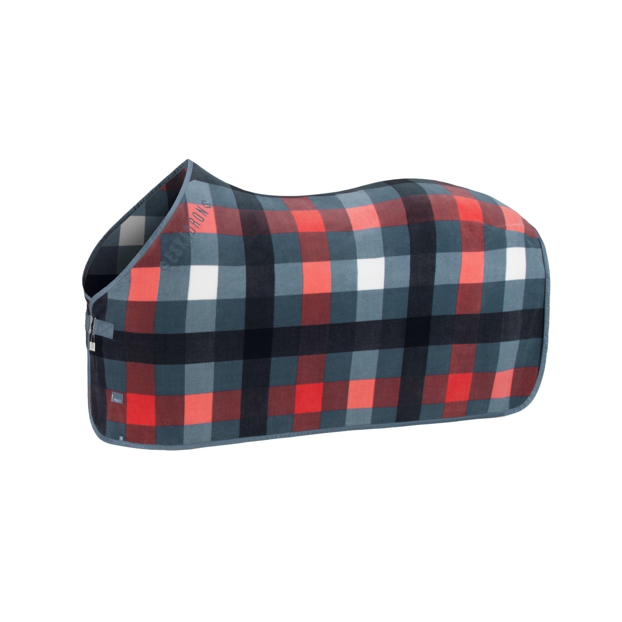Eskadron Abschwitzdecke FLEECE CHECK Classic Sports 25, Steel-Blue-White) - IQ Horse
