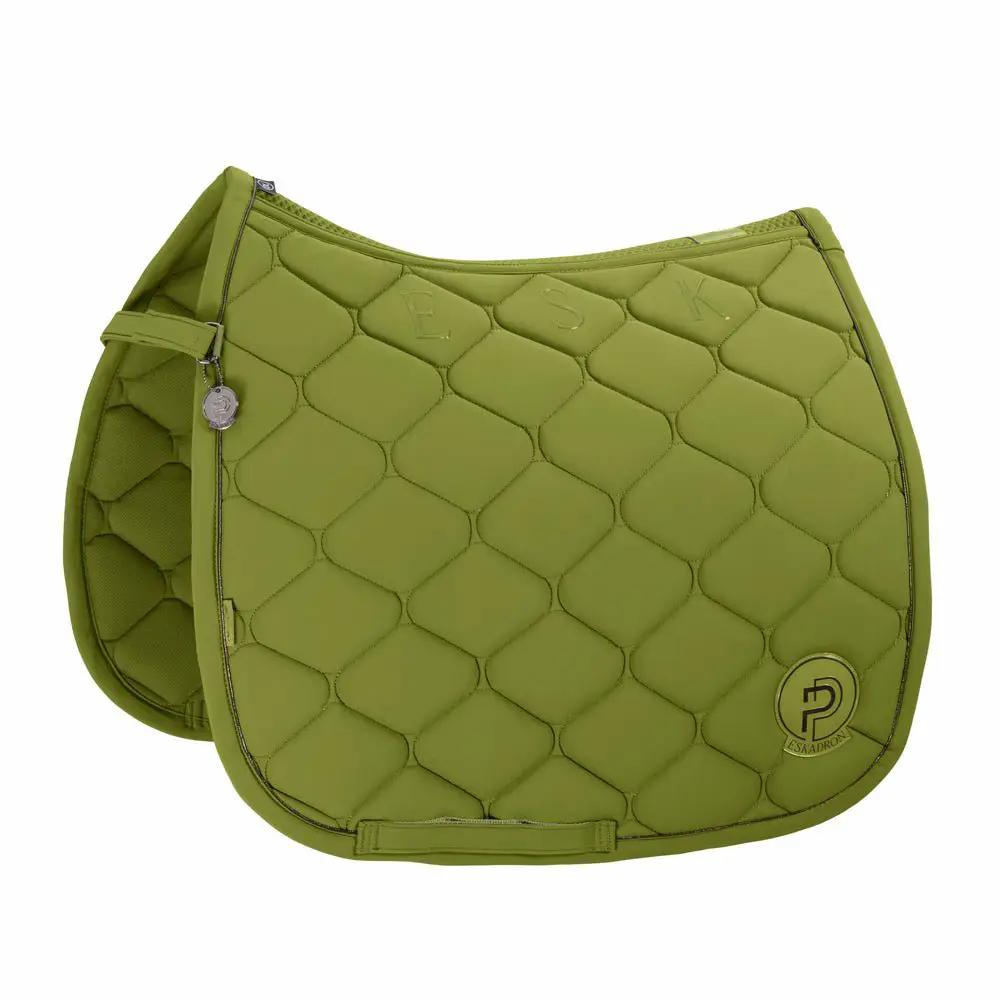 Eskadron Dressurschabracke SOFTSHELL EMBLEM PLATINUM 24, moss green - IQ Horse