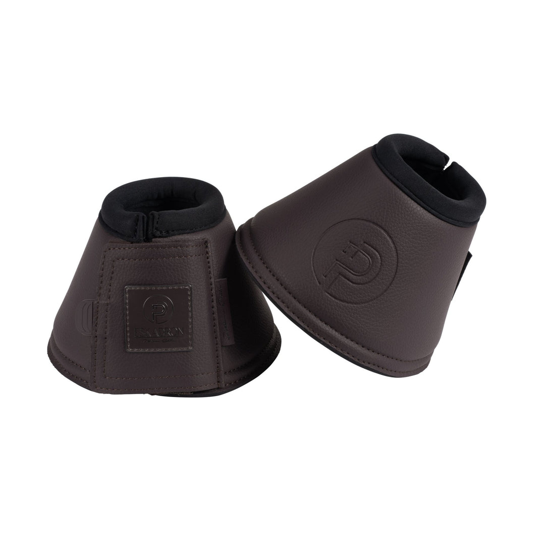 Eskadron Sprungglocken XXL FAUX Lesther Platinum 24, Teak Brown - IQ Horse