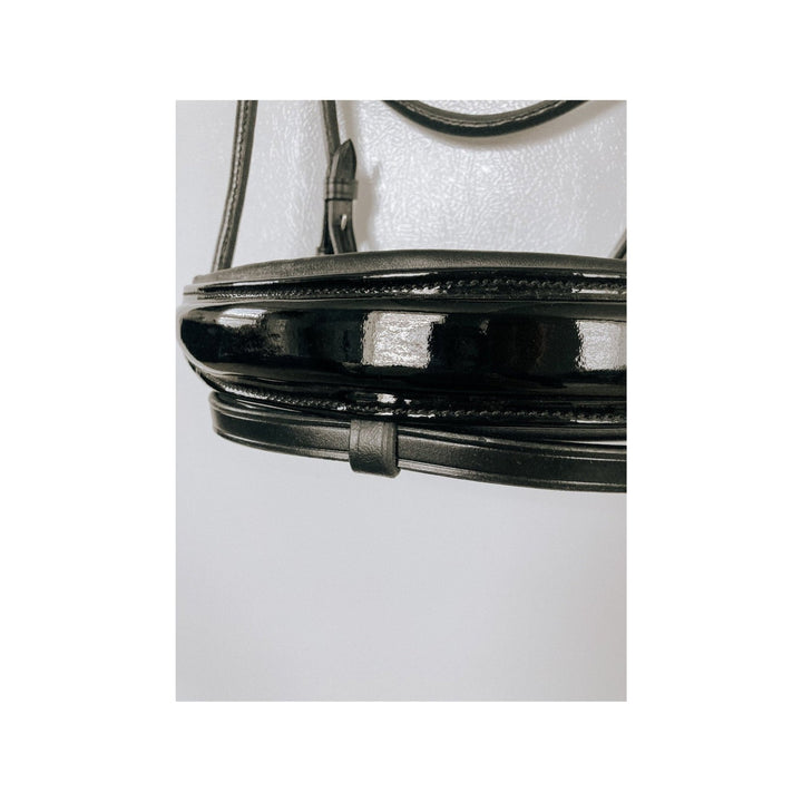 IQ Horse Trensenzaum "Twin Flame" anatomisch, rund genäht, schwedisch, franz. Haken, Lack, schwarz - IQ Horse