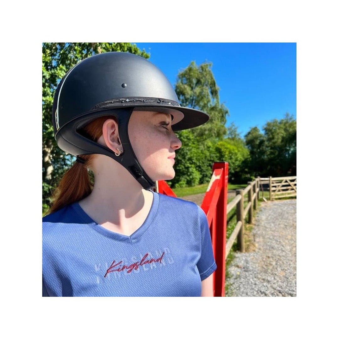 Kingsland KLolivia T-Shirt für Damen, FS2022, Blue Coastal - IQ Horse