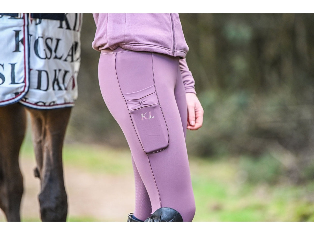 Kingsland Damen Reithose/Reitleggings Katinka Sommer23, Full Grip, purple flint - IQ Horse