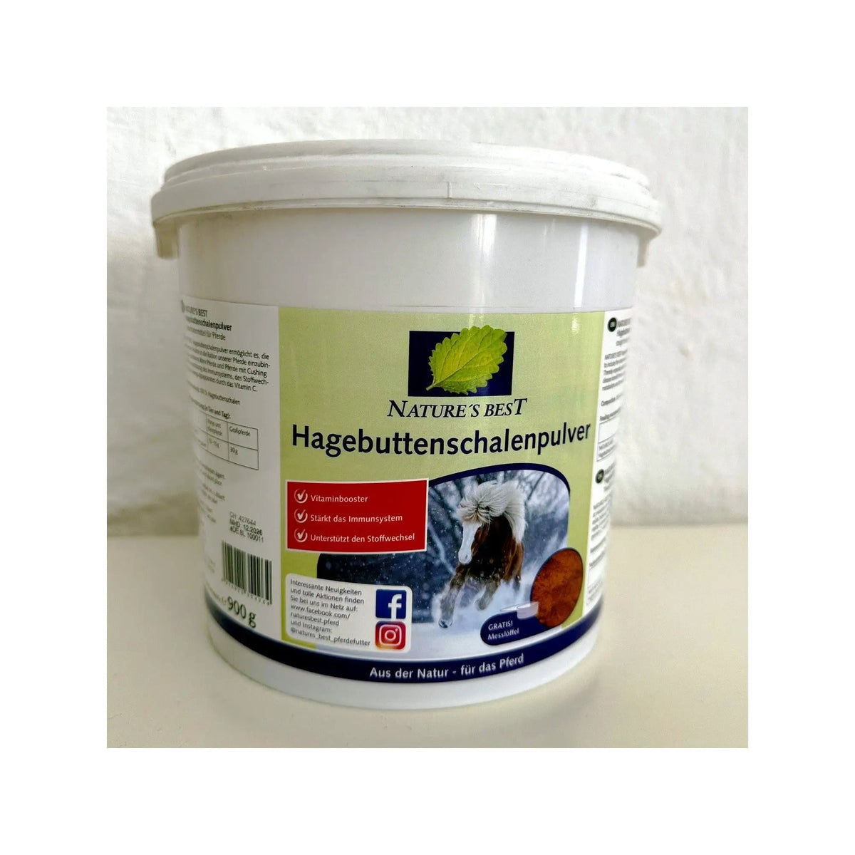 Nature's Best Hagebuttenschalen Pulver 900g - IQ Horse