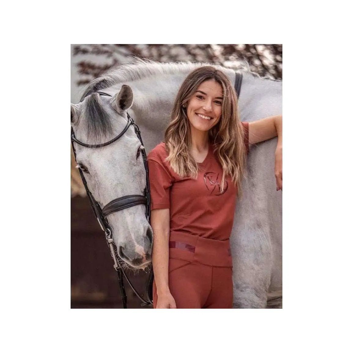 Kingsland KLolania T-Shirt für Damen FS2022, Braun Mahagony - IQ Horse
