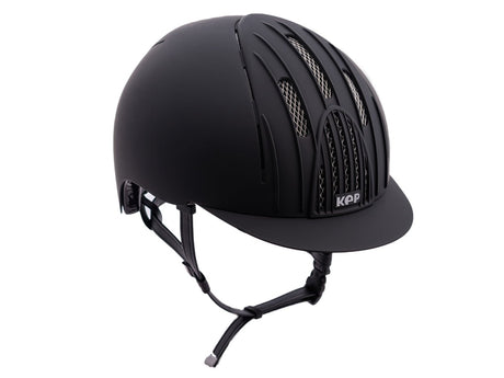 KEP Reithelm Cromo ABS Fast/Endurance, black, Chrome Grid - IQ Horse