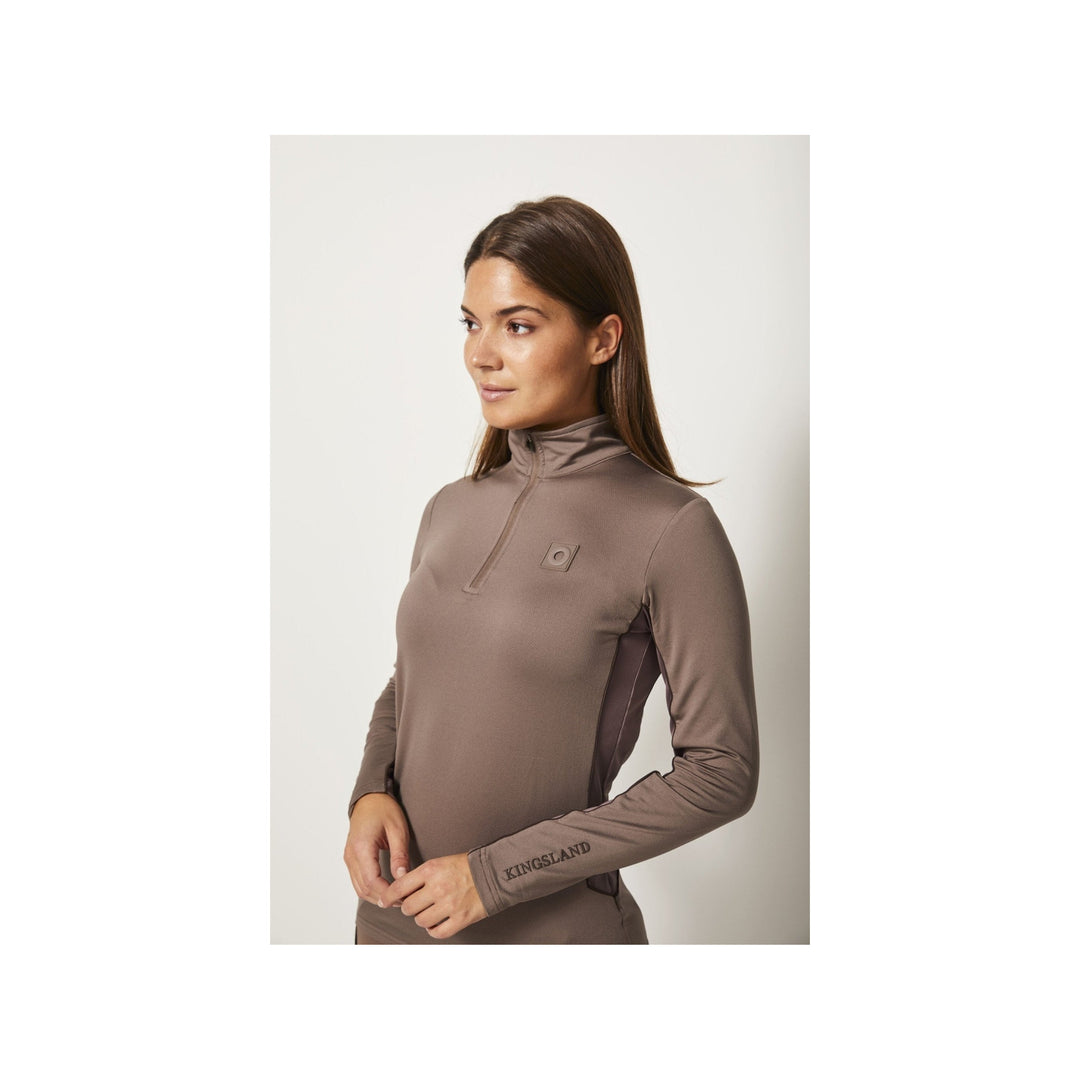Kingsland KLsidney Trainingsshirt für Damen, brown iron - IQ Horse