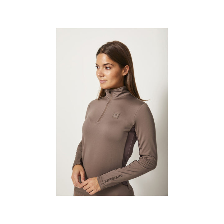 Kingsland KLsidney Trainingsshirt für Damen, brown iron - IQ Horse