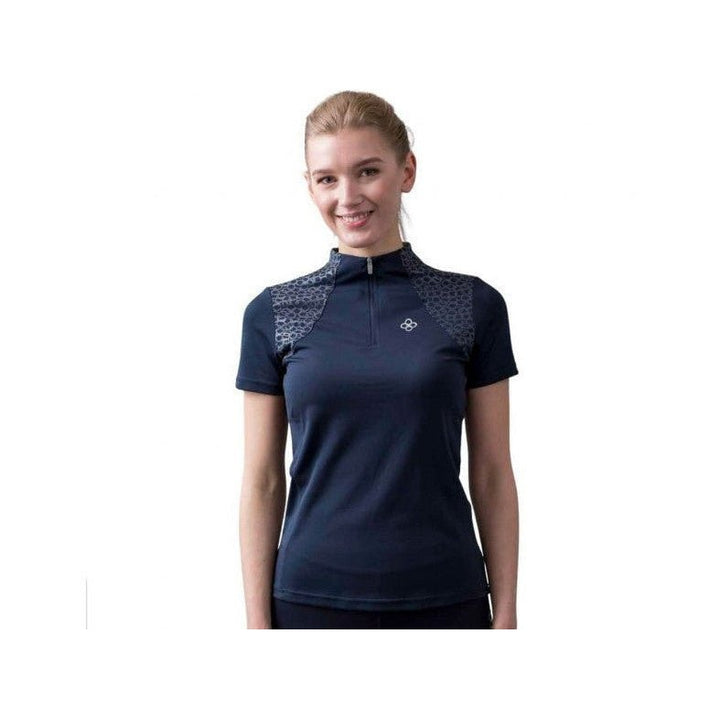 Kingsland KLova recyceltes Trainingsshirt 1/2 Zipper Damen, FS2022, Navy - IQ Horse
