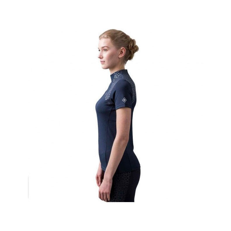 Kingsland KLova recyceltes Trainingsshirt 1/2 Zipper Damen, FS2022, Navy - IQ Horse