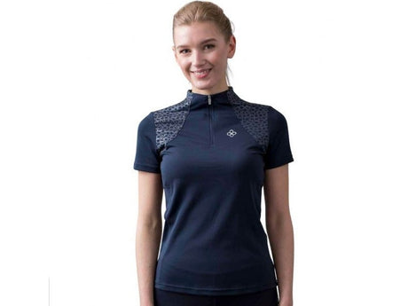 Kingsland KLova recyceltes Trainingsshirt 1/2 Zipper Damen, FS2022, navy - IQ Horse