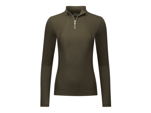 LeMieux Damen Baselayer zipped Neck, Oak - IQ Horse