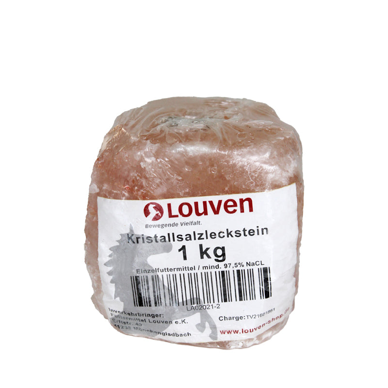 Salzleckstein Kristallsalz – mit Hanfseil