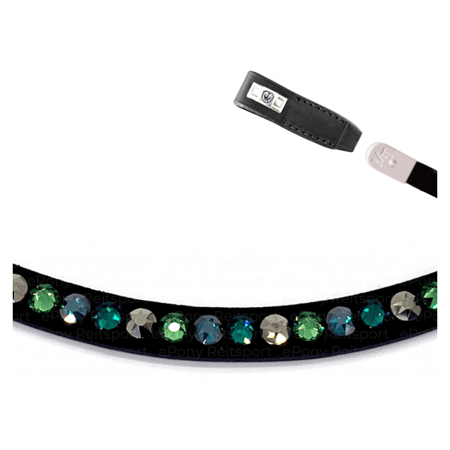 Magic Tack Stirnband Bling Swing, amazonia, einreihig - IQ Horse