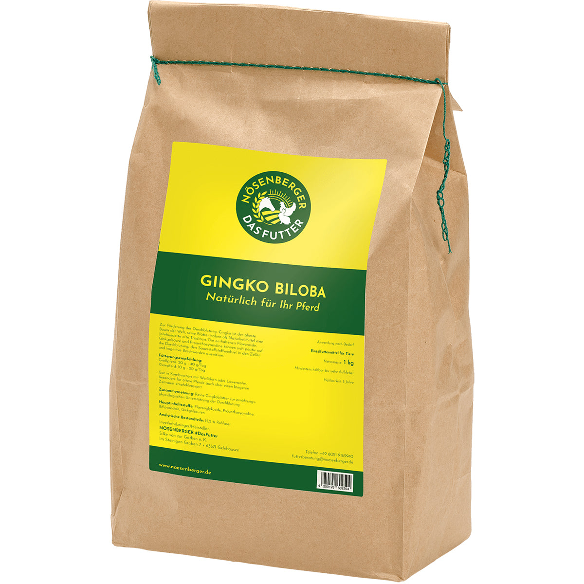 Ergänzungsfutter Ginkgoblätter – 1 kg