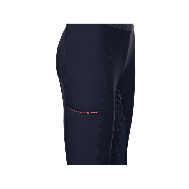 PIKEUR Reithose JULI ATHLEISURE Grip Ganzbesatz, Dunkelblau - IQ Horse