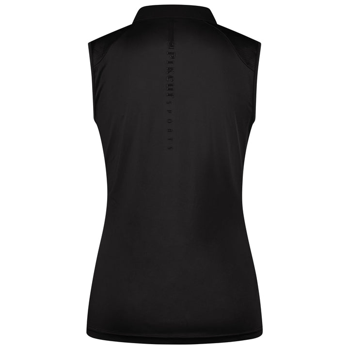 PIKEUR POLO ÄRMELLOS 7235 SPORTS 2025, Schwarz - IQ Horse