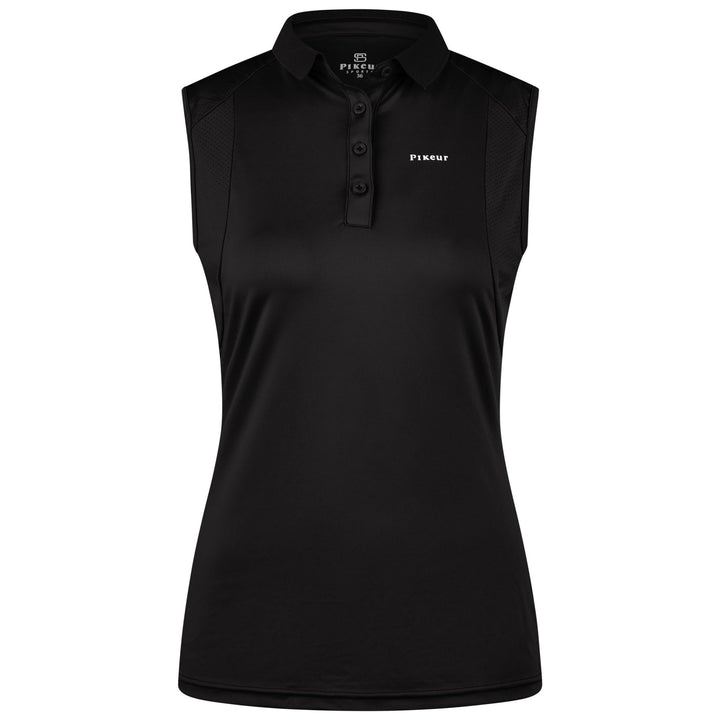 PIKEUR POLO ÄRMELLOS 7235 SPORTS 2025, Schwarz - IQ Horse