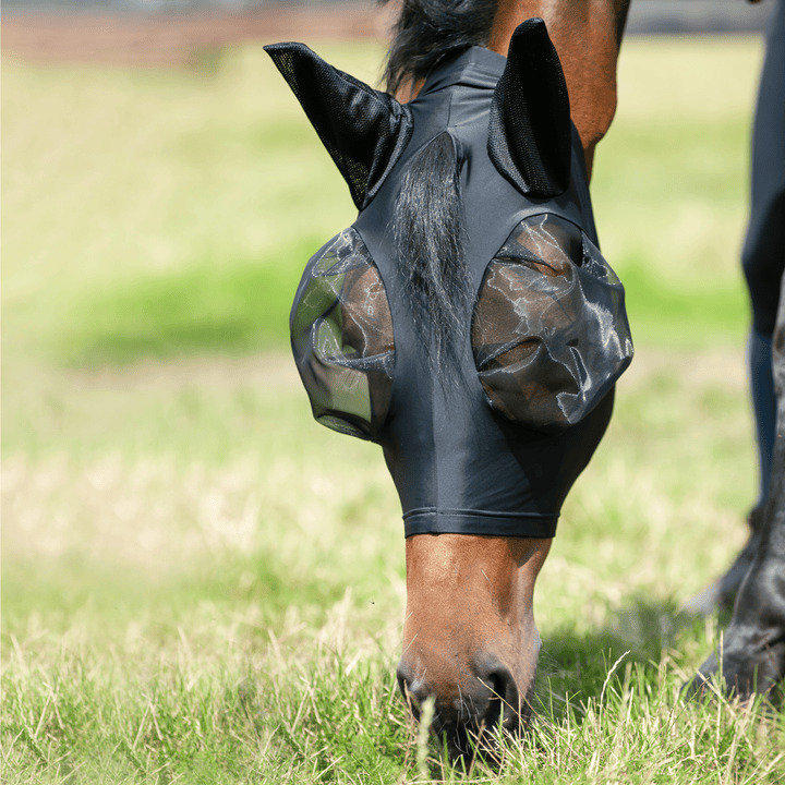 BUSSE Fliegenmaske TWIN FIT FLEXI, schwarz - IQ Horse