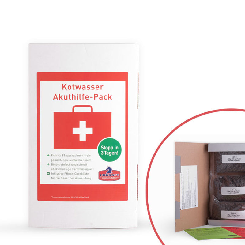 Leinkuchenmehl – Kotwasser Akuthilfepack
