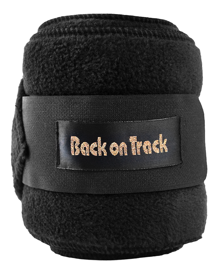 Back on Track Fleecebandagen, 2 er Pack, schwarz