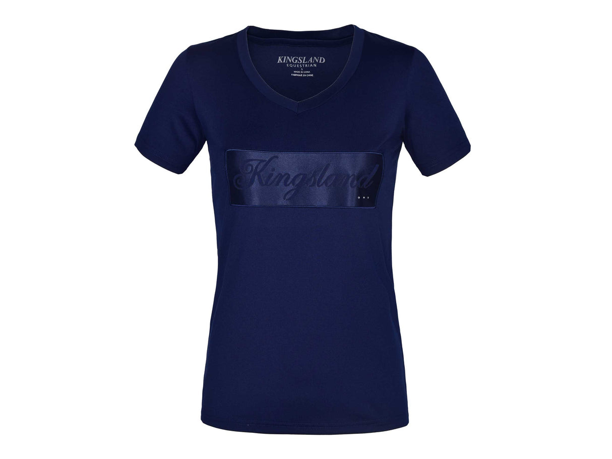 Kingsland KLluna T-Shirt Damen satin print, blue