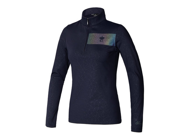 Kingsland KLtenley Trainingsshirt ½ Reißverschluss Damen, Navy - IQ Horse