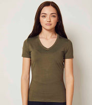 Kingsland KLwaylin T-Shirt mit V-Ausschnitt für Damen, FS2022, green olive night