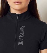 Kingsland KLwilmary 1/2 Zip Kurzarm Trainings Shirt für Damen, Navy