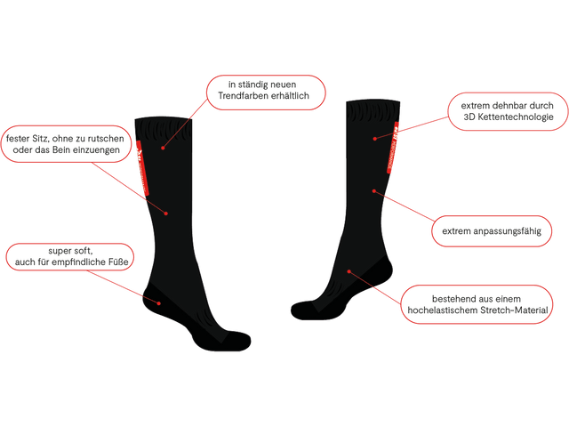 eaSt Riding Socks Professional - one size - black - 2 pairs - IQ Horse